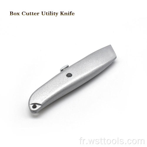 Cutter rétractable avec coque en aluminium robuste